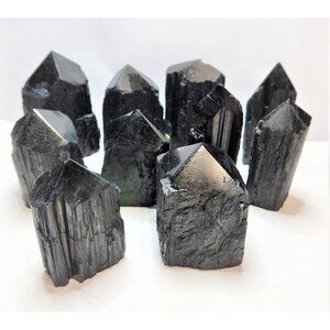 Natural Black Tourmaline Top Polished Point Tower Crystal Mineral